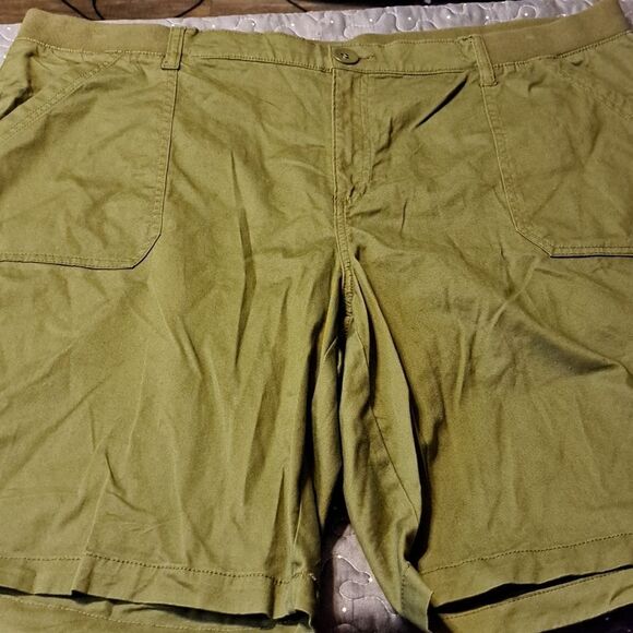 Karen Scott green shorts size 22W - Picture 1 of 5